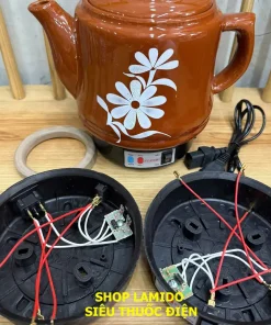 Linh kiện phụ tùng ấm sắc thuốc điện Đế nhựa, mạch điện, mâm nhiệt, rơ le, vòng sứ, nắp Siêu sắc thuốc điện Fujishi