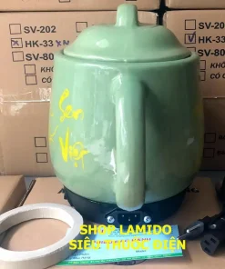 Siêu sắc thuốc GỐM SỨ BÁT TRÀNG Fujishi 3.2 lít HK-33B Ấm thuốc điện nấu tự động ngắt