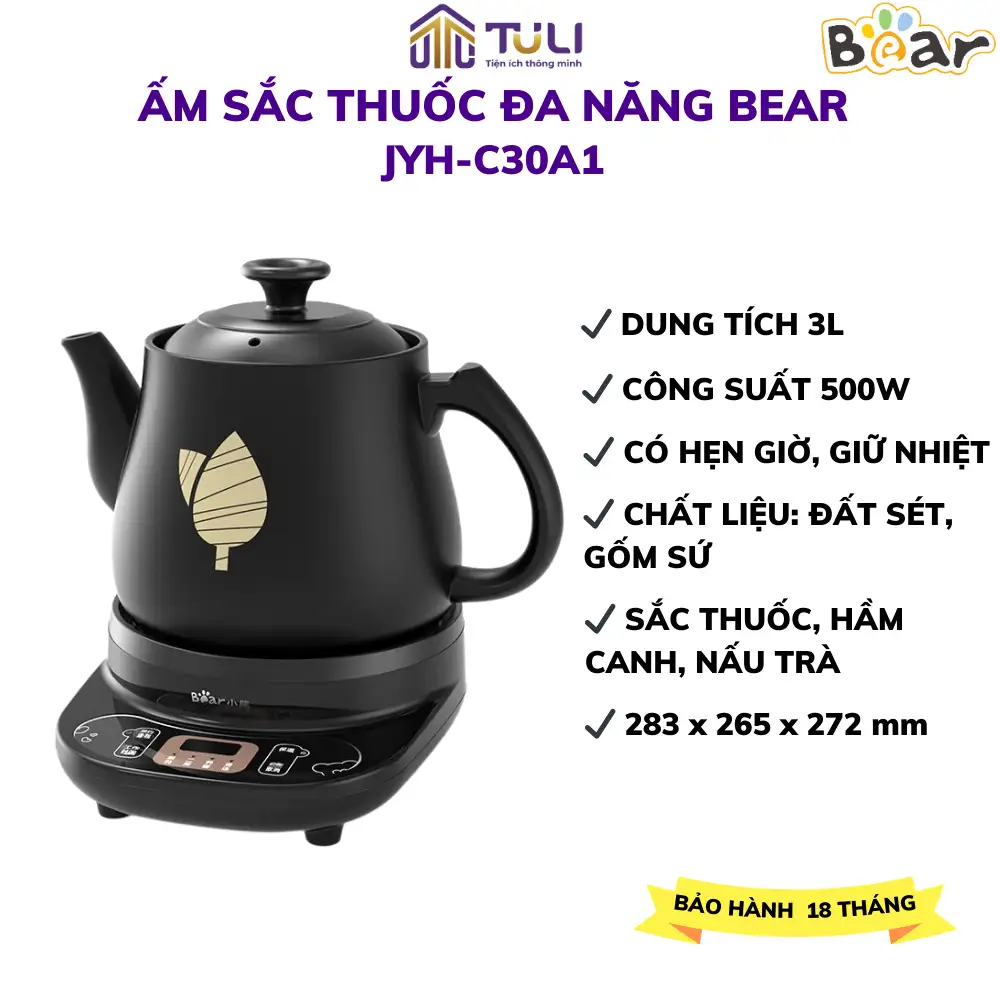 Bear C30A1-3L- Đen