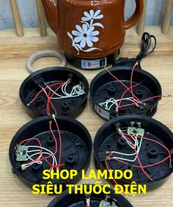 Linh kiện phụ tùng ấm sắc thuốc điện Đế nhựa, mạch điện, mâm nhiệt, rơ le, vòng sứ, nắp Siêu sắc thuốc điện Fujishi