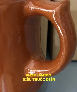 Siêu sắc thuốc điện GỐM SỨ BÁT TRÀNG Fujishi 2.8 lít HK-33BX BÔNG NÂU Ấm thuốc điện nấu tự động ngắt