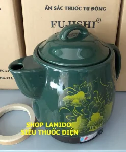 Alternative view of Siêu sắc thuốc điện GỐM SỨ BÁT TRÀNG Fujishi 3.2 lít HK-33B XANH LỤC Ấm thuốc điện nấu tự động ngắt