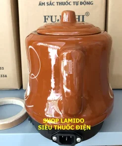 Siêu sắc thuốc điện GỐM SỨ BÁT TRÀNG Fujishi 2.8 lít HK-33BX BÔNG NÂU Ấm thuốc điện nấu tự động ngắt