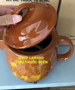 Ấm sắc thuốc điện CÓ CHUÔNG BÁO HIỆU GỐM SỨ BÁT TRÀNG Fujishi 3.2 lít HK-33B-NA Siêu thuốc điện nấu tự động ngắt