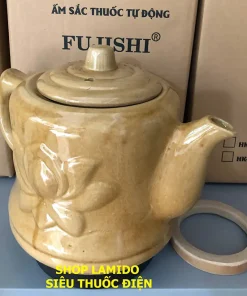 Siêu sắc thuốc điện GỐM SỨ BÁT TRÀNG Fujishi 2.8 lít HK-33BX Ấm thuốc điện nấu tự động ngắt