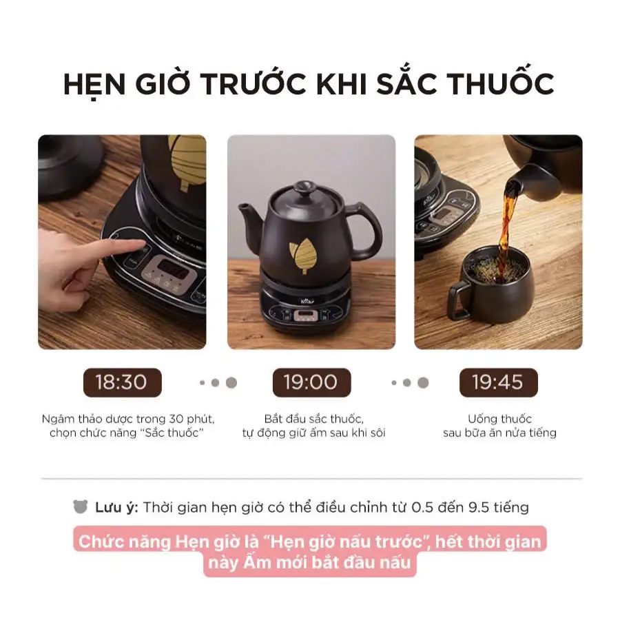 Ấm Sắc Thuốc Bằng Điện BEAR 4.0L Ấm Sắc Thuốc Bắc Gốm Sứ Chịu Nhiệt Bình Đun Nước Pha Trà Ấm Sắc Thuốc Điện HTM-4H40X Ấm Sắc Thuốc Bằng Điện BEAR 4.0L Ấm Sắc Thuốc Bắc Gốm Sứ Chịu Nhiệt Bình Đun Nước Pha Trà Ấm Sắc Thuốc Điện HTM-4H40X - Ảnh 8