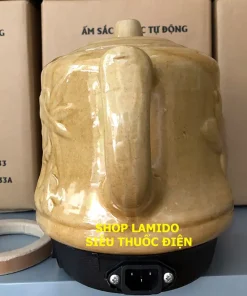 Ấm sắc thuốc điện GỐM SỨ BÁT TRÀNG Fujishi 2.8 lít HK-33BX TRÚC VÀNG Siêu thuốc điện nấu tự động ngắt