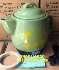 Siêu sắc thuốc GỐM SỨ BÁT TRÀNG Fujishi 3.2 lít HK-33B Ấm thuốc điện nấu tự động ngắt