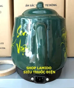 Ấm sắc thuốc điện CÓ CHUÔNG BÁO HIỆU GỐM SỨ BÁT TRÀNG Fujishi 3.2 lít HK-33B Siêu thuốc điện nấu tự động ngắt