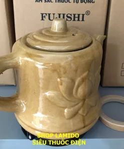 Siêu sắc thuốc điện GỐM SỨ BÁT TRÀNG Fujishi 2.8 lít HK-33BX Ấm thuốc điện nấu tự động ngắt
