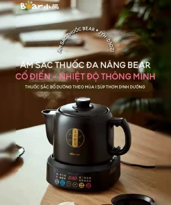 Alternative view of Ấm sắc thuốc bằng điện 3 lít đa năng Bear JYH-D30Z1 800W Ấm gốm Đế rời Giữ ấm Hẹn giờ