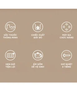 Ấm sắc thuốc 3L đa năng Bear JYH-C30A1 Công suất 500W Giữ Ấm Hẹn Giờ Làm Bằng Gốm Sứ