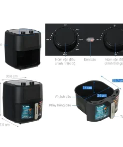 Núm vặn thời gian Nồi chiên không dầu Sunhouse