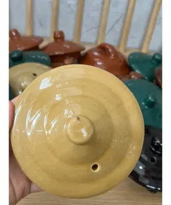 Nắp rời Siêu Sắc Thuốc điện 066 size ấm vòng ngoài 13cm - miệng 10cm MÀU VÀNG Dùng cho ấm nấu thuốc bắc