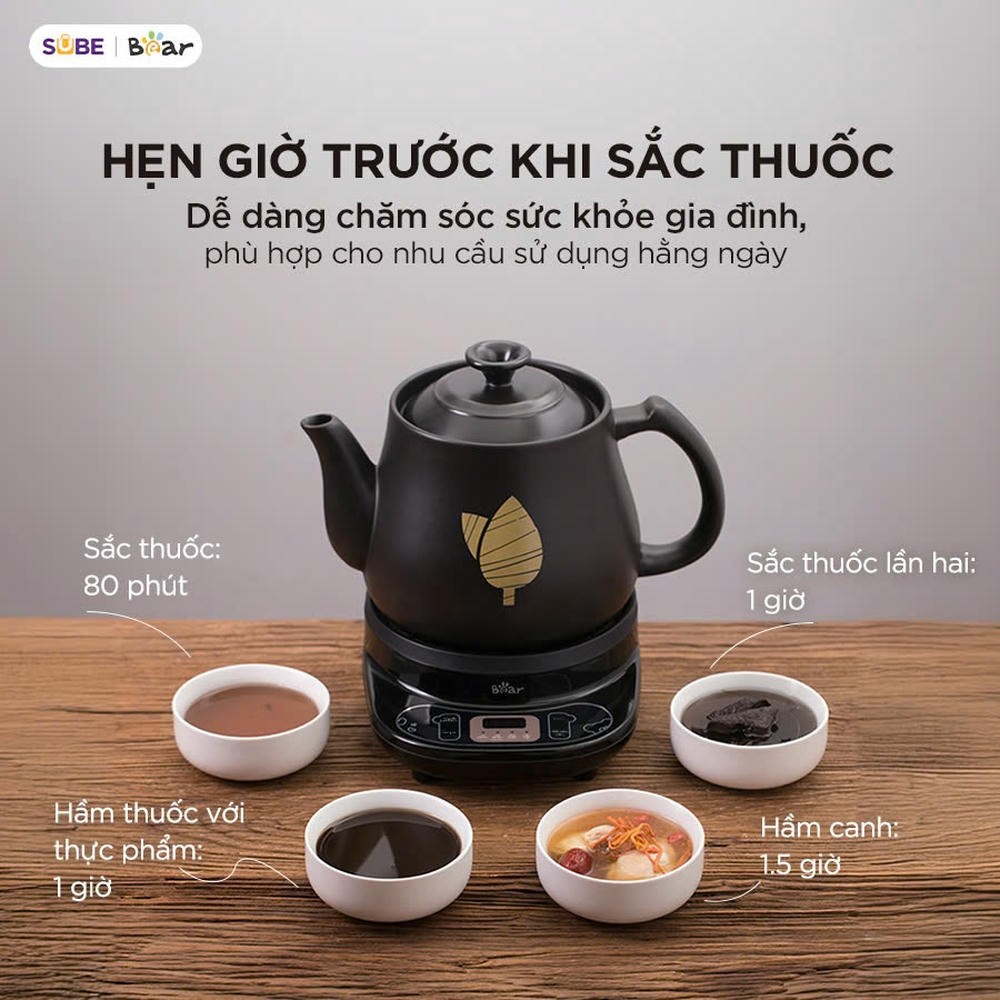 Ấm Sắc Thuốc Bắc HTM-4H40X 4 lít Bear Siêu Sắc Thuốc Ấm Sắc Thuốc Ấm Nấu Thuốc Bắc Siêu Nấu Thuốc Nam Ấm Điện Sắc Thuốc