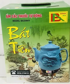 Ấm Sắc Thuốc Trường Thọ Bát Tiên Rồng Vàng 3.2 lít
