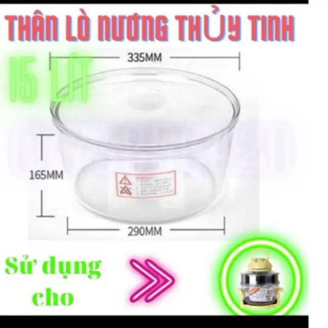 Thân lò nướng thủy tinh linh kiện giành cho lò khaluc katomo Sunhouse