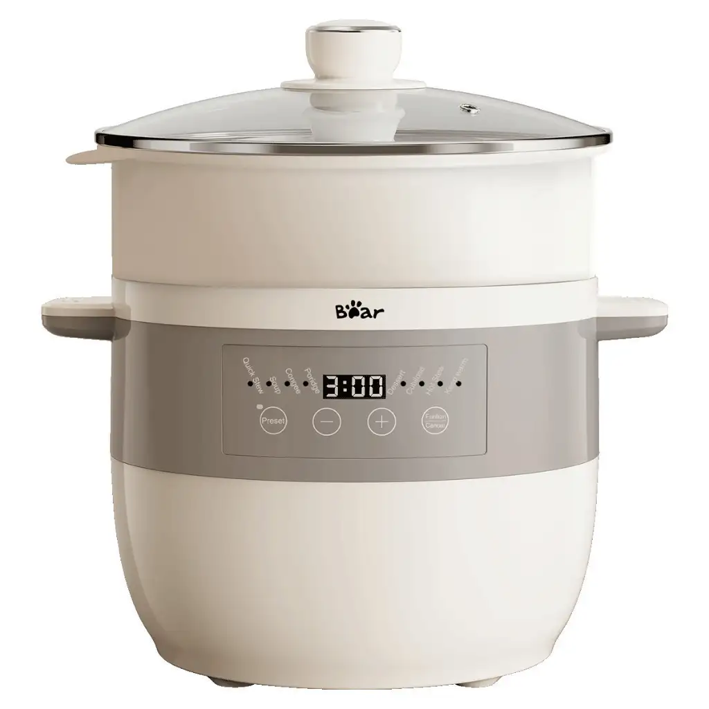 Nồi Nấu Chậm 2.5L Đa Năng Bear DDZ-B25Q3 (KÈM XỬNG HẤP) - Hàng Chính Hãng Nồi Nấu Chậm 2.5L Đa Năng Bear DDZ-B25Q3 (KÈM XỬNG HẤP) - Hàng Chính Hãng - Ảnh 2