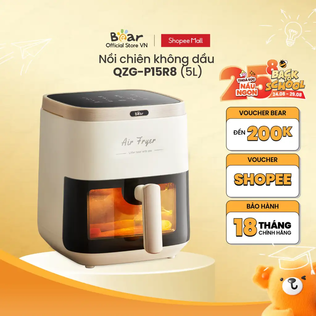 Nồi Chiên Không Dầu 5LQZG-P15R8 - Hàng Chính Hãng