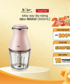 Máy Xay Thực Phẩm Đa Năng Bear 0.6L B02U2/B02X5 - Hàng Chính Hãng