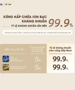 Alternative view of Nồi Nấu Cháo Chậm BEAR 0.8L SB-NNC08 7 Chế Độ Nồi Nấu Chưng Yến Hầm Hấp Ninh Cháo Cách Thủy Giữ Trọn Chất Dinh Dưỡng NNC08