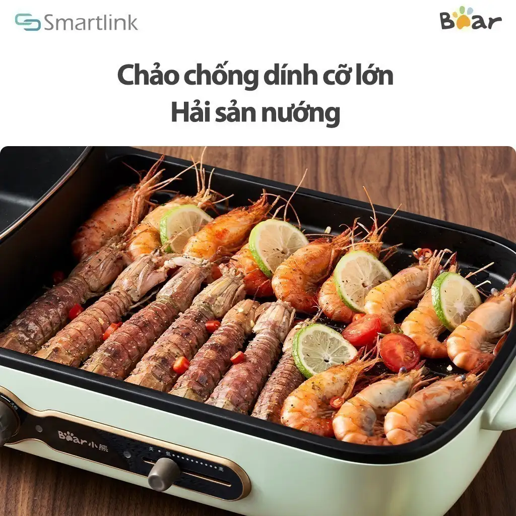 Bếp Nướng Lẩu Điện 3L Đa Năng 2in1 Bear DKL-C15G1 - Chính Hãng - BH 18 Tháng Bếp Nướng Lẩu Điện 3L Đa Năng 2in1 Bear DKL-C15G1 - Chính Hãng - BH 18 Tháng - Ảnh 5