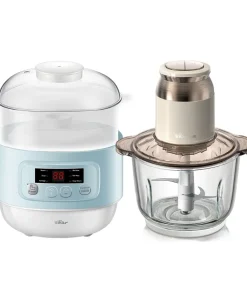 Combo Nồi Nấu Chậm 0.8L DDZ-A08T8 và Máy Xay Thực Phẩm 2L QSJ-D03D7 - Hàng Chính Hãng