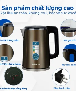 Ấm siêu tốc Trường Thọ BA-8686 2 lít 2 lớp lòng Inox 304