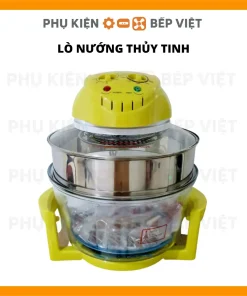 Nắp lò nướng thủy tinh bóng Halogen công suất 1300W, phù hợp các chậu thủy tinh trên thị trường