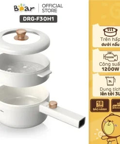 [Livestream] Nồi nấu điện đa năng 3L Bear DRG-F30H1 (kèm xửng hấp) - Hàng Chính Hãng