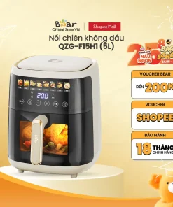 Nồi Chiên Không Dầu 5L Bear QZG-F15H1 - Hàng Chính Hãng