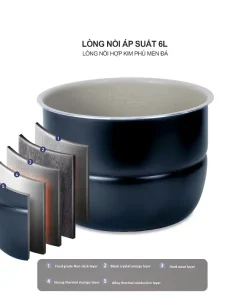 Ruột nồi áp suất Gali tráng men chống dính cao cấp