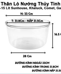 Thân Lò Nướng Bằng Thủy Tinh Cao Cấp