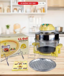 Nắp Lò Nướng Thủy Tinh Gali Chính Hãng 1300W Mạnh Mẽ Bền Bỉ