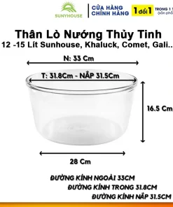 Thân Lò Nướng Bằng Thủy Tinh Cao Cấp