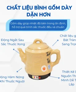 Ấm sắc thuốc tự động Trường Thọ BA-2086 Trùng Trúc