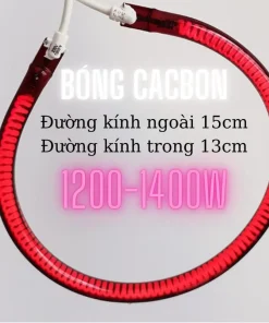 Bóng Halogen cacbon lò nướng thủy tinh đường kính 15cm loại tốt