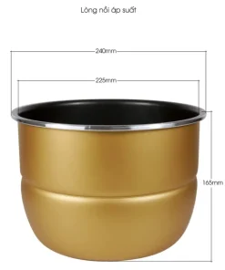 Lòng nồi áp suất Inox 6 Lít Chính hãng Lòng nồi áp suất nhôm siêu dày phủ men chống dính an toàn