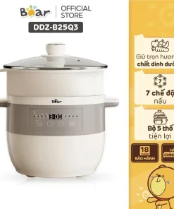 Alternative view of [Livestream] Nồi Nấu Chậm 2.5L Đa Năng Bear DDZ-B25Q3 (KÈM XỬNG HẤP) - Hàng Chính Hãng