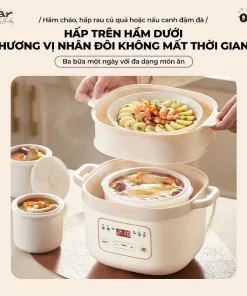 Alternative view of Nồi Nấu Cháo Chậm BEAR 1.6L SB-NNC16 6 Chế Độ Nồi Chưng Yến Nồi Nấu Chậm Giữ Chất Dinh Dưỡng Nồi Nấu Cháo Cho Bé Ăn Dặm
