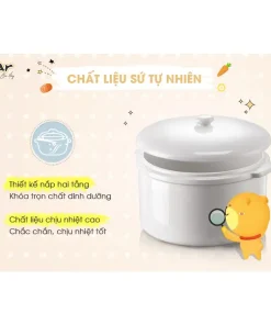 Nồi Nấu Chậm 2.5L Bear SUBE003 Chính Hãng Đa Năng Bản Tiếng Việt Kèm Lồng Hấp