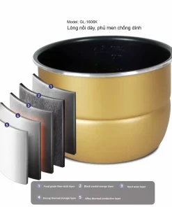 Alternative view of THAY RUỘT NỒI ÁP SUẤT ĐIỆN 6 LÍT BẰNG INOX 304, AN TOÀN CHO SỨC KHOẺ, HÀNG CHÍNH HÃNG GALI