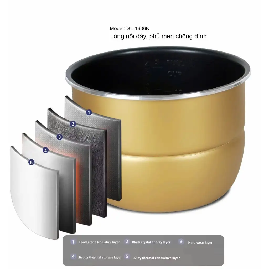 Lòng nồi áp suất cao ấp 6L Lòng nồi áp suất cao ấp 6L - Ảnh 6