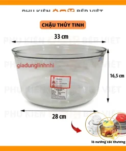 Thân Nồi Thủy Tinh Lò Nướng Gali 12L-15L