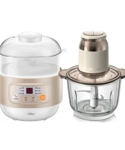 Combo Nồi Nấu Chậm 0.8L DDZ-A08T8 và Máy Xay Thực Phẩm 2L QSJ-D03D7 - Hàng Chính Hãng