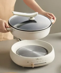 [Livestream] Bộ Nồi Lẩu Nướng Bear 3 khay 3in1 DHG-C40W2 - Hàng Chính Hãng-BH 18 Tháng