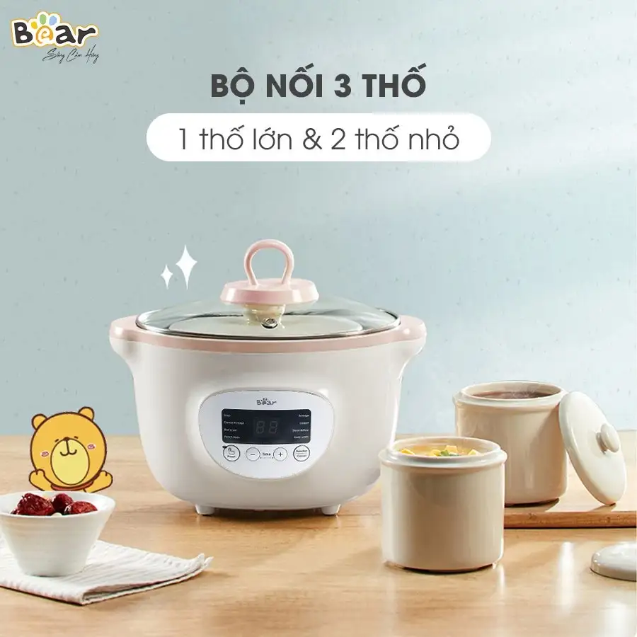 Nồi Nấu Cháo Chậm Bear 1.6L SUBE002