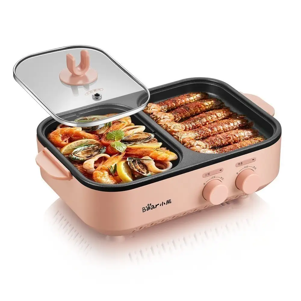 Bếp Nướng Lẩu Điện mini 1 lít 2in1 Bear DKL-C12D1