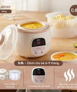Nồi Nấu Cháo Chậm Bear 0,8L