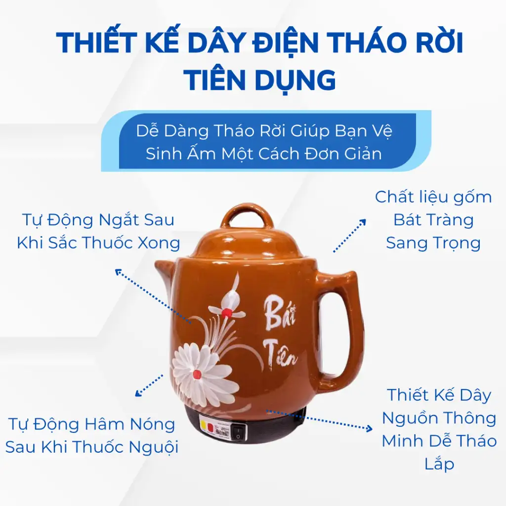Ấm Sắc Thuốc Tự Động Bát Tiên 3.2 Lít BA-2086